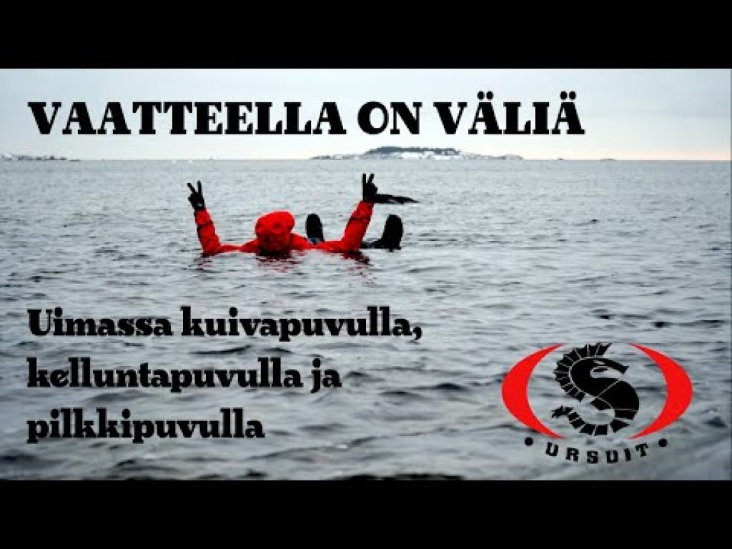 Vesitestissä kelluntapuku, kuivapuku ja pilkkipuku