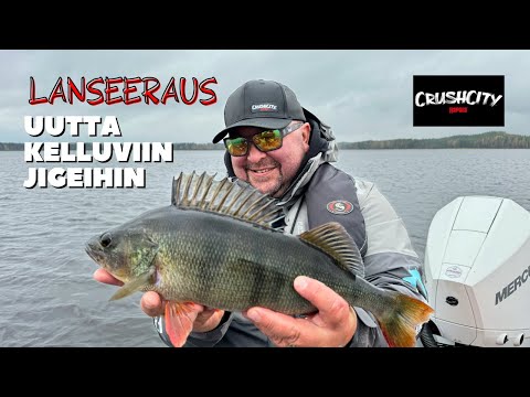 Lähes puolen metrin ahvenia uusilla kelluvilla jigeillä! | Venemessuilta