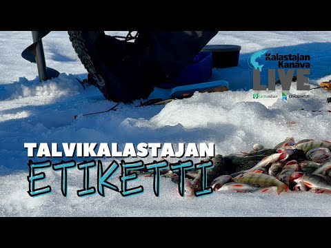 Talvikalastajan etiketti | Kalastajan Kanavan LivE
